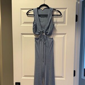 Elegant Sky Blue Sleeveless Jumpsuit
